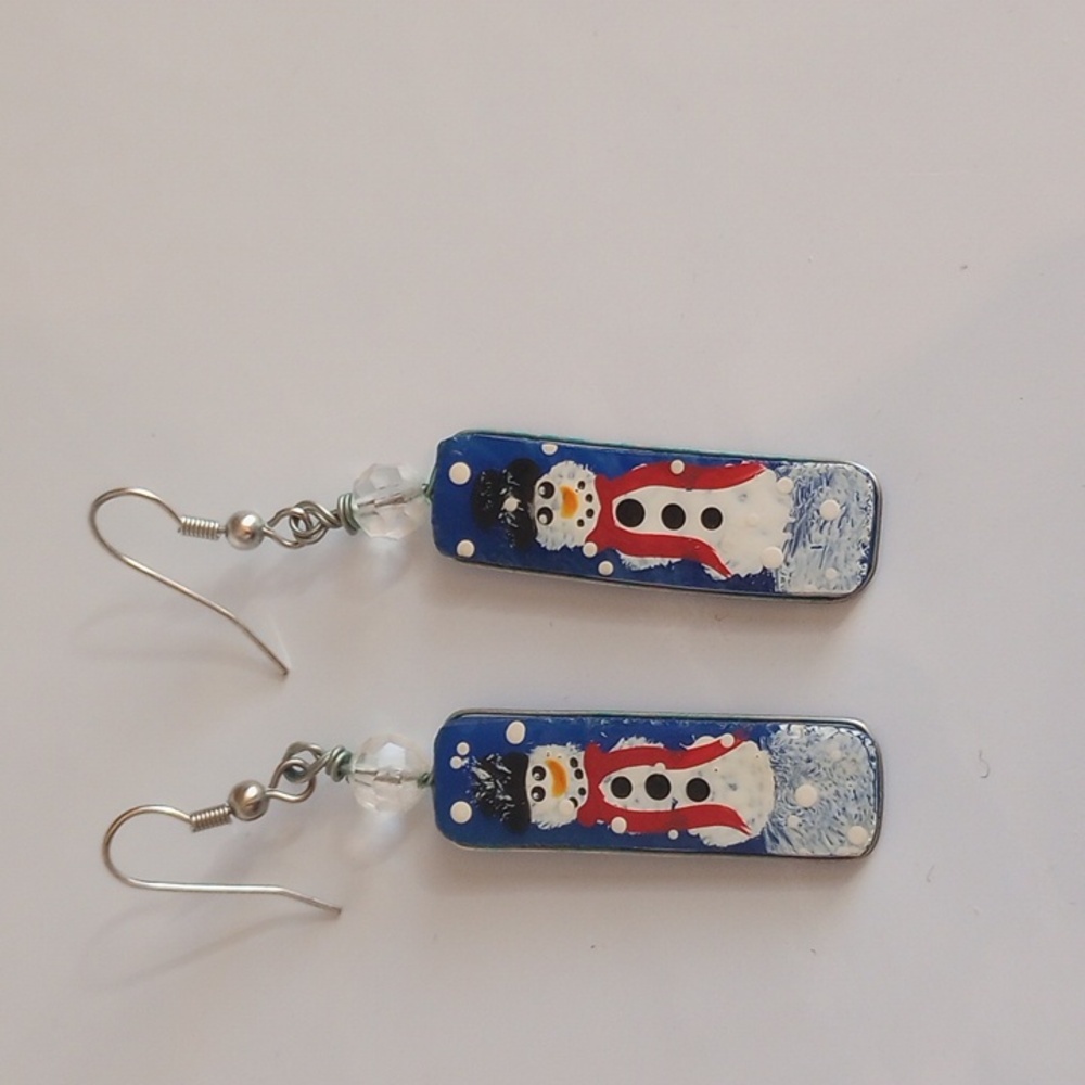 Christmas Snowman Earrings